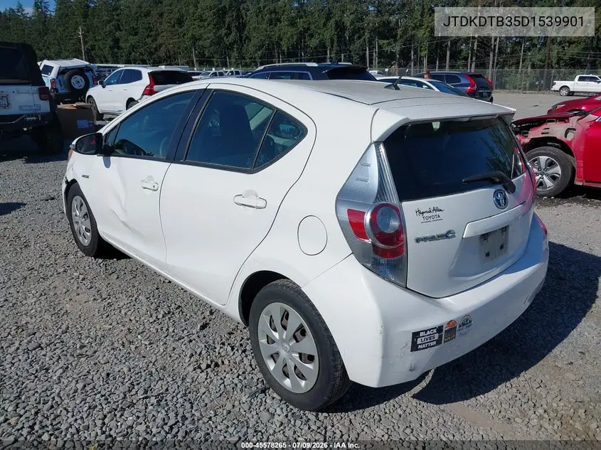 2013 Toyota Prius C One VIN: JTDKDTB35D1539901 Lot: 45578265