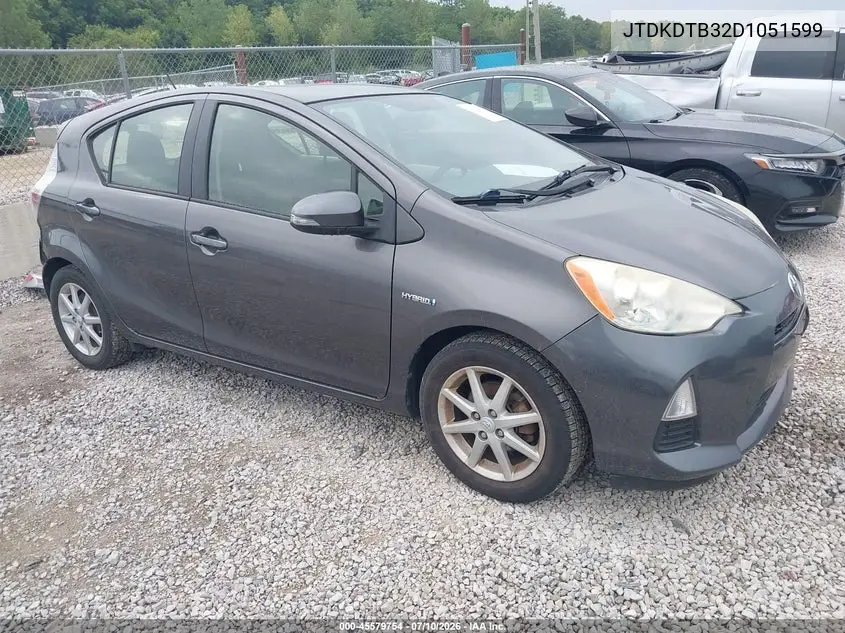 2013 Toyota Prius C Three VIN: JTDKDTB32D1051599 Lot: 45579754