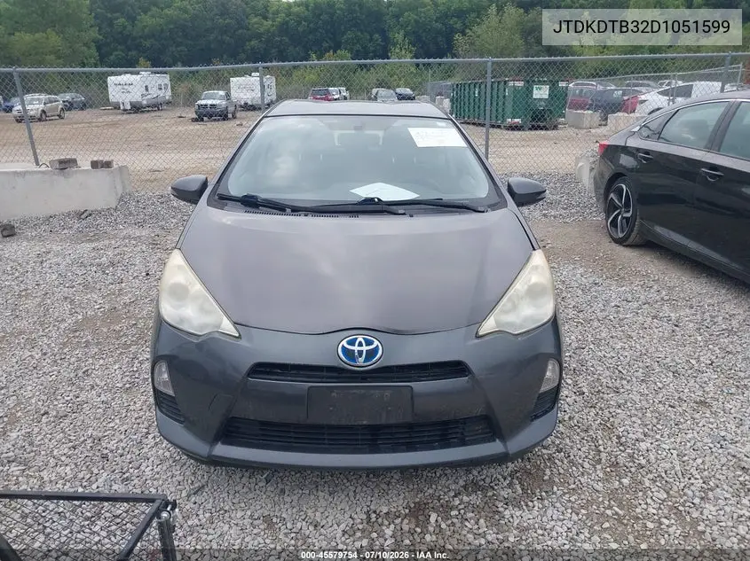 2013 Toyota Prius C Three VIN: JTDKDTB32D1051599 Lot: 45579754