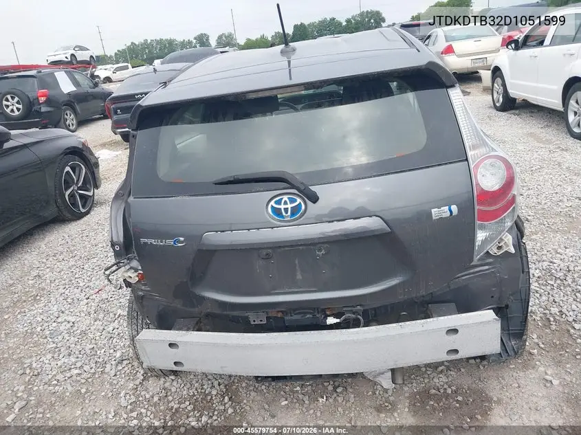 2013 Toyota Prius C Three VIN: JTDKDTB32D1051599 Lot: 45579754