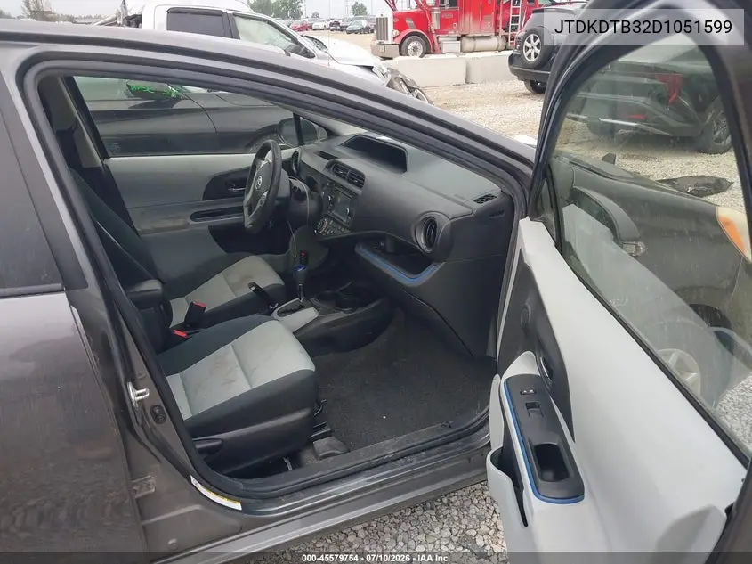 2013 Toyota Prius C Three VIN: JTDKDTB32D1051599 Lot: 45579754