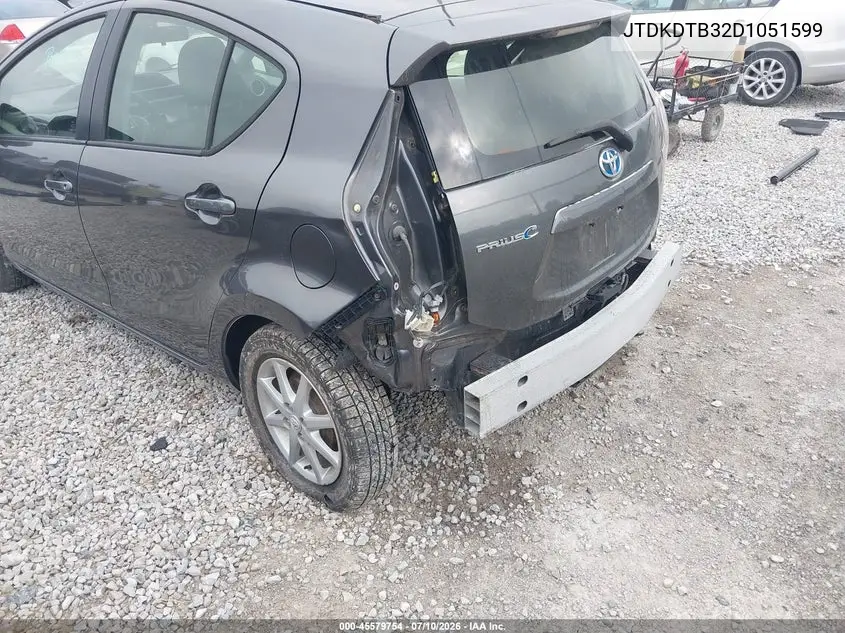 2013 Toyota Prius C Three VIN: JTDKDTB32D1051599 Lot: 45579754