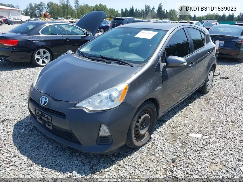 2013 Toyota Prius C Two VIN: JTDKDTB31D1539023 Lot: 45612476