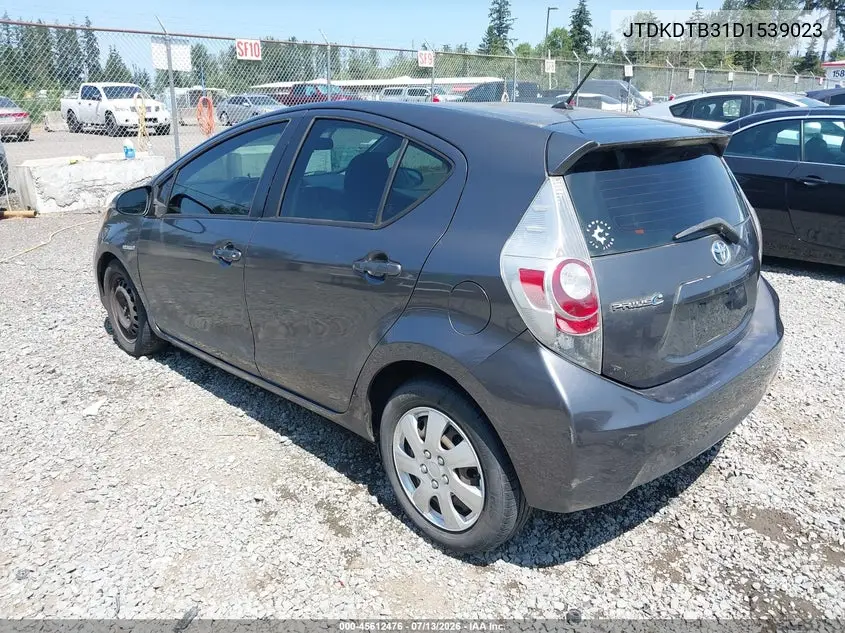 2013 Toyota Prius C Two VIN: JTDKDTB31D1539023 Lot: 45612476