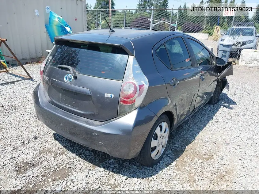 2013 Toyota Prius C Two VIN: JTDKDTB31D1539023 Lot: 45612476