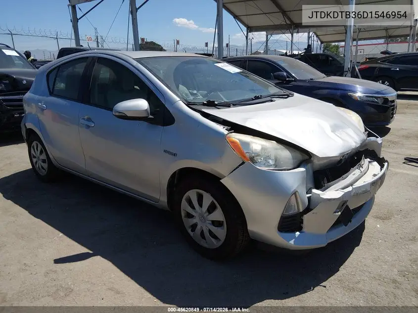 2013 Toyota Prius C One VIN: JTDKDTB36D1546954 Lot: 45620849