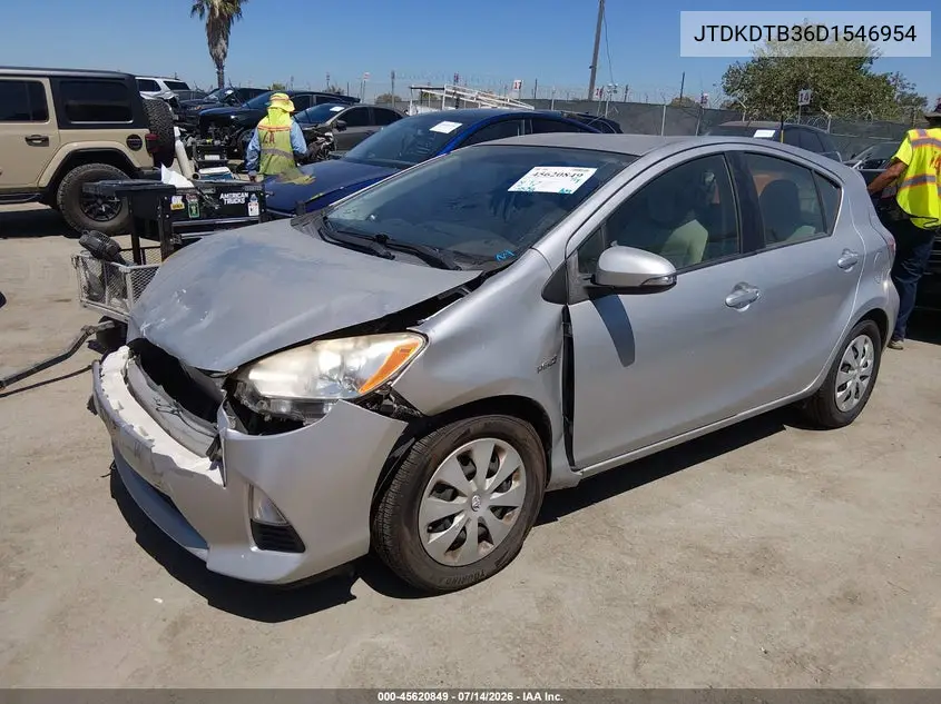 2013 Toyota Prius C One VIN: JTDKDTB36D1546954 Lot: 45620849