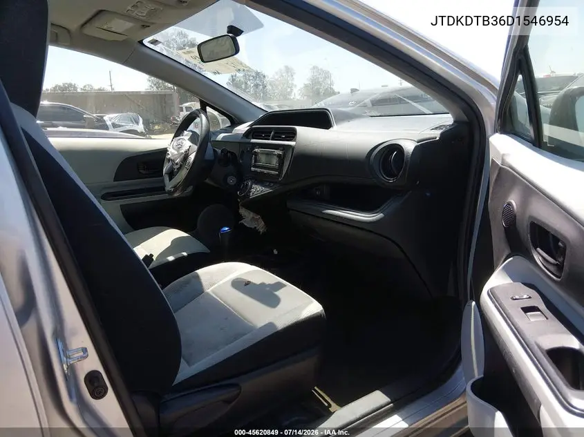 2013 Toyota Prius C One VIN: JTDKDTB36D1546954 Lot: 45620849