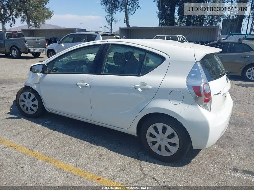 2013 Toyota Prius C Two VIN: JTDKDTB33D1541789 Lot: 45630870