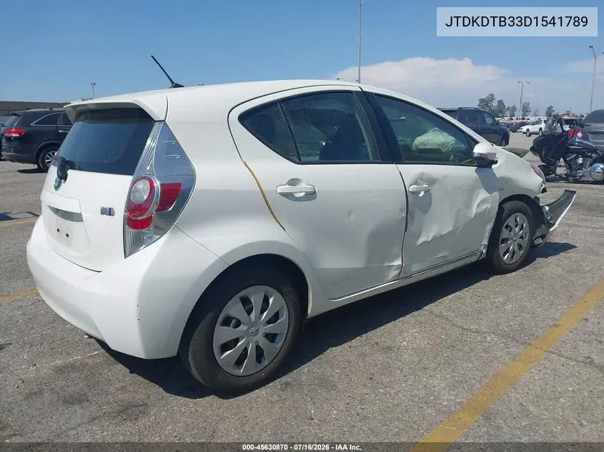 2013 Toyota Prius C Two VIN: JTDKDTB33D1541789 Lot: 45630870