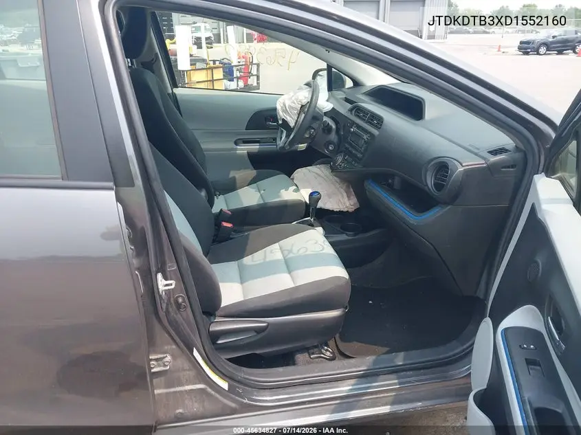 2013 Toyota Prius C Two VIN: JTDKDTB3XD1552160 Lot: 45634827