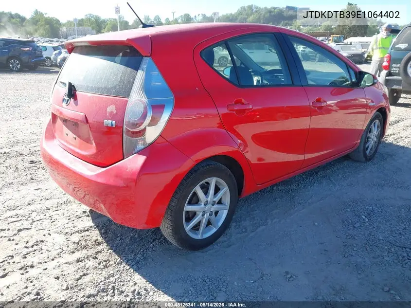 2014 Toyota Prius C Three VIN: JTDKDTB39E1064402 Lot: 45126341