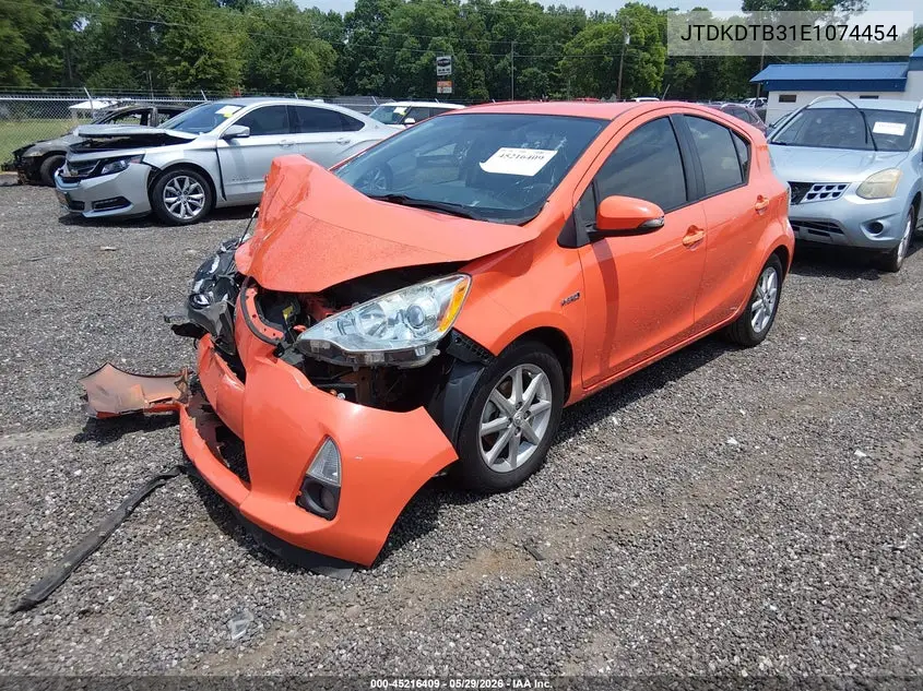 2014 Toyota Prius C Three VIN: JTDKDTB31E1074454 Lot: 45216409
