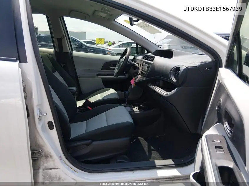 2014 Toyota Prius C Two VIN: JTDKDTB33E1567939 Lot: 45326309