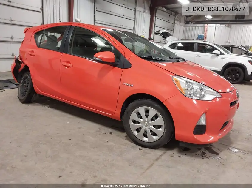 2014 Toyota Prius C Two VIN: JTDKDTB38E1078677 Lot: 45363277