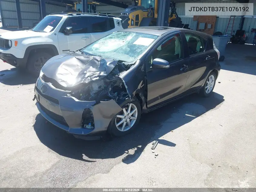 2014 Toyota Prius C Four VIN: JTDKDTB37E1076192 Lot: 45370333