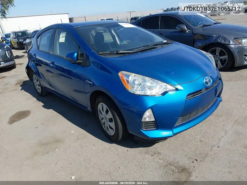 2014 Toyota Prius C Two VIN: JTDKDTB37E1065712 Lot: 45385886
