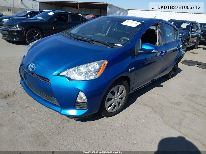 2014 Toyota Prius C Two VIN: JTDKDTB37E1065712 Lot: 45385886