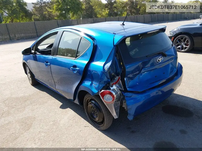 2014 Toyota Prius C Two VIN: JTDKDTB37E1065712 Lot: 45385886