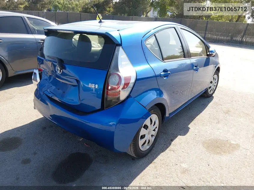 2014 Toyota Prius C Two VIN: JTDKDTB37E1065712 Lot: 45385886