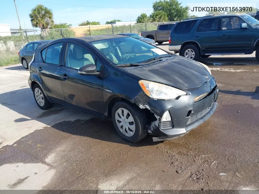2014 Toyota Prius C One VIN: JTDKDTB3XE1563970 Lot: 45390435