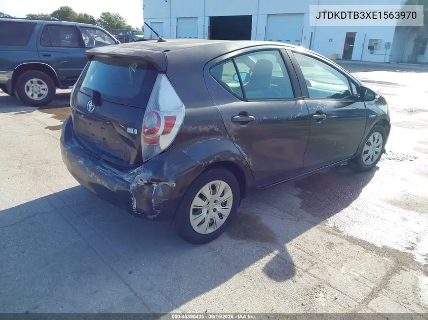 2014 Toyota Prius C One VIN: JTDKDTB3XE1563970 Lot: 45390435