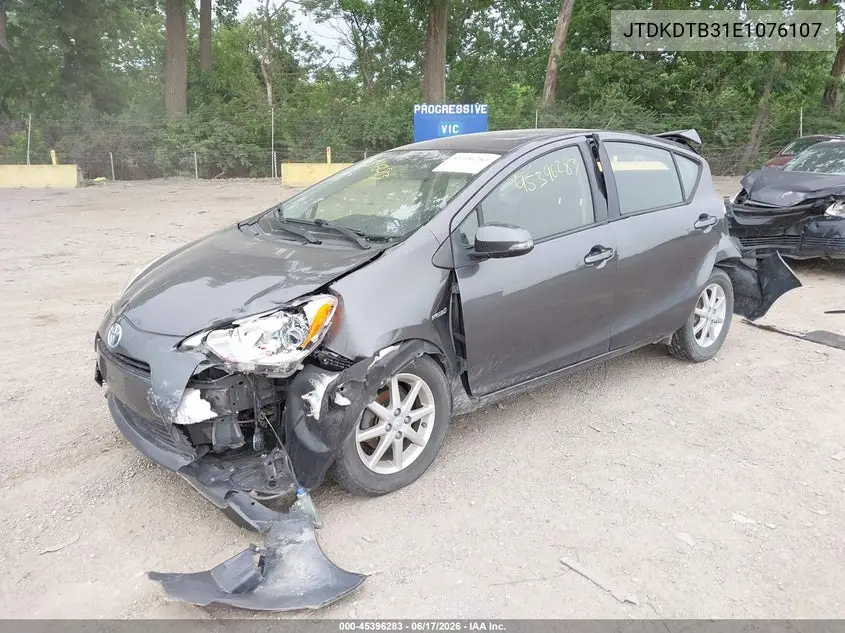 2014 Toyota Prius C Three VIN: JTDKDTB31E1076107 Lot: 45396283