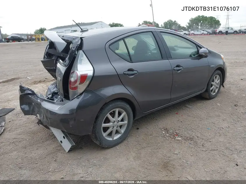 2014 Toyota Prius C Three VIN: JTDKDTB31E1076107 Lot: 45396283