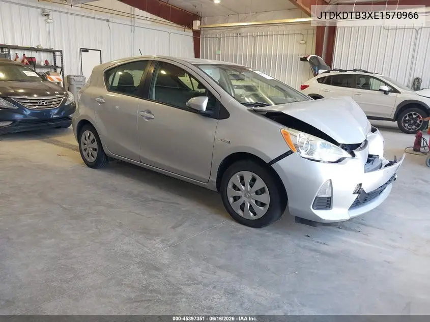 2014 Toyota Prius C Two VIN: JTDKDTB3XE1570966 Lot: 45397351