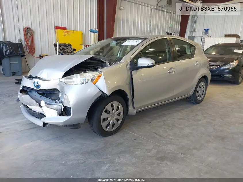 2014 Toyota Prius C Two VIN: JTDKDTB3XE1570966 Lot: 45397351