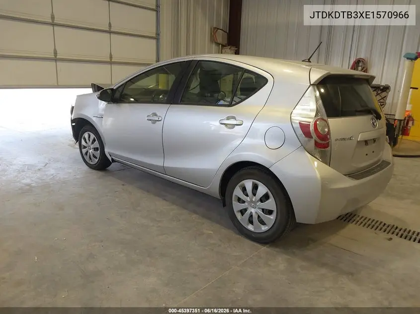 2014 Toyota Prius C Two VIN: JTDKDTB3XE1570966 Lot: 45397351
