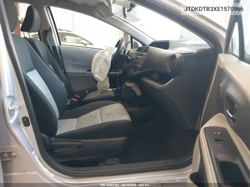 2014 Toyota Prius C Two VIN: JTDKDTB3XE1570966 Lot: 45397351