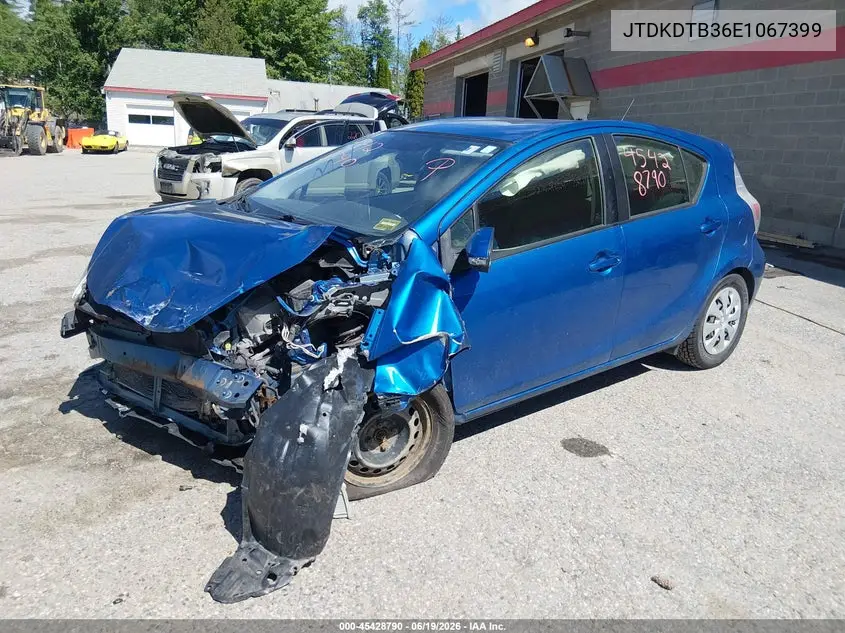 2014 Toyota Prius C Two VIN: JTDKDTB36E1067399 Lot: 45428790