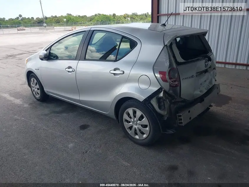 2014 Toyota Prius C Two VIN: JTDKDTB38E1573610 Lot: 45440070