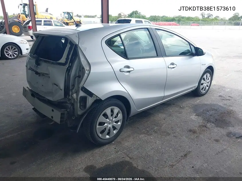 2014 Toyota Prius C Two VIN: JTDKDTB38E1573610 Lot: 45440070