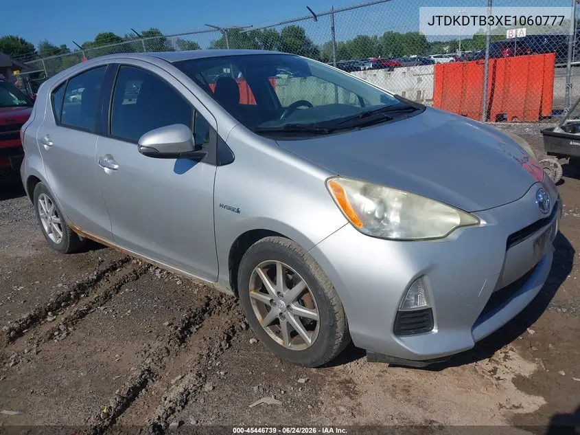 2014 Toyota Prius C Three VIN: JTDKDTB3XE1060777 Lot: 45446739