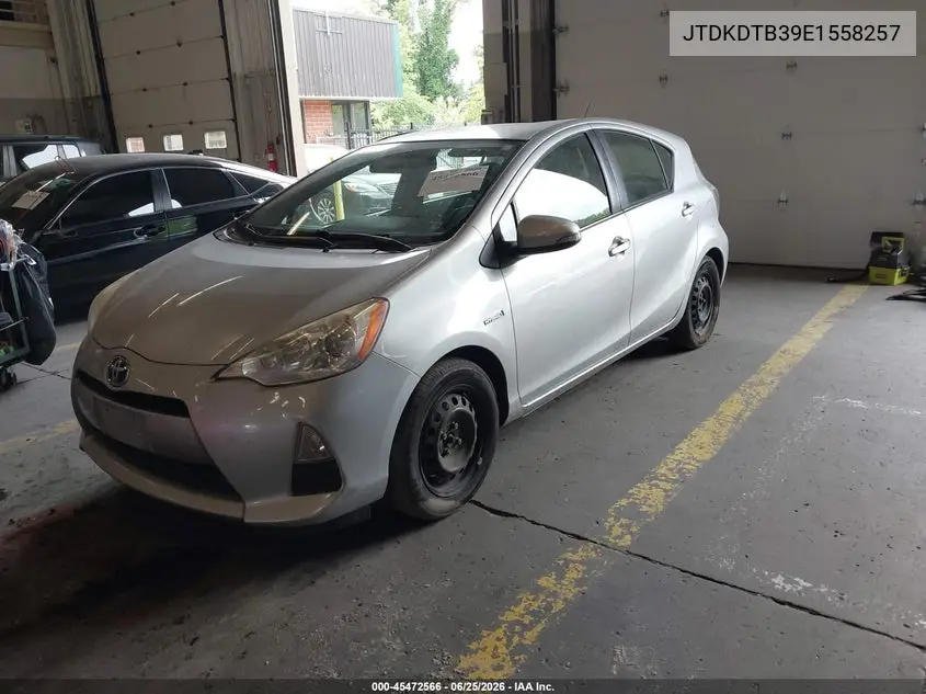 2014 Toyota Prius C Two VIN: JTDKDTB39E1558257 Lot: 45472566