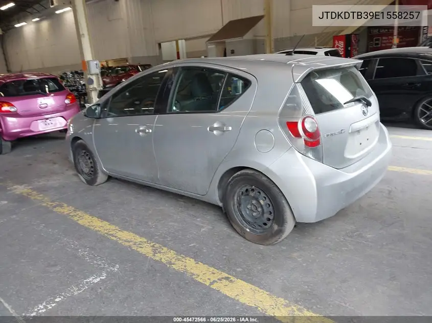 2014 Toyota Prius C Two VIN: JTDKDTB39E1558257 Lot: 45472566