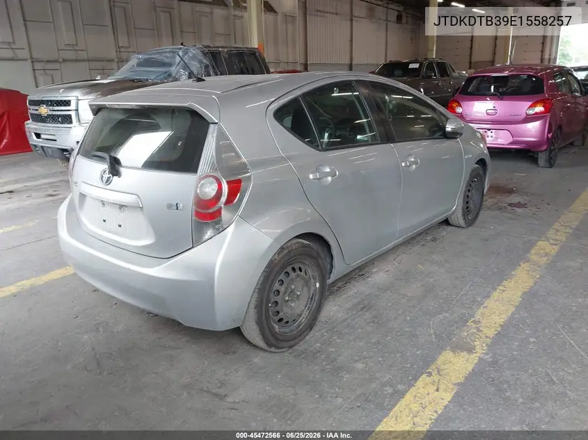 2014 Toyota Prius C Two VIN: JTDKDTB39E1558257 Lot: 45472566