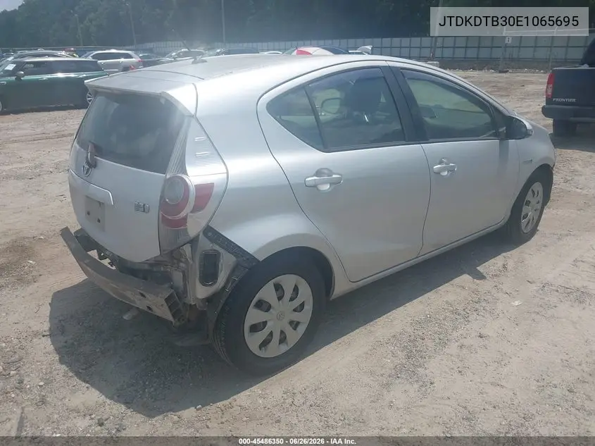 2014 Toyota Prius C Two VIN: JTDKDTB30E1065695 Lot: 45486350