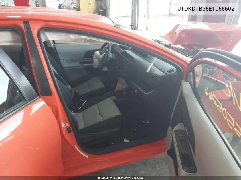 2014 Toyota Prius C Two VIN: JTDKDTB35E1066602 Lot: 45505266