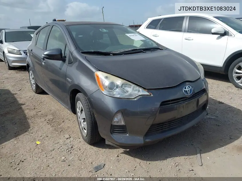 2014 Toyota Prius C Two VIN: JTDKDTB3XE1083024 Lot: 45507957