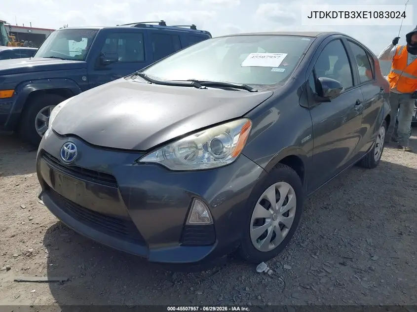 2014 Toyota Prius C Two VIN: JTDKDTB3XE1083024 Lot: 45507957