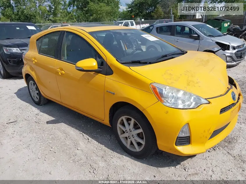 2014 Toyota Prius C Three VIN: JTDKDTB32E1072499 Lot: 45528241