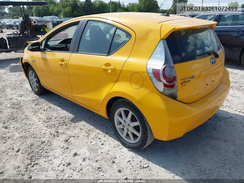 2014 Toyota Prius C Three VIN: JTDKDTB32E1072499 Lot: 45528241