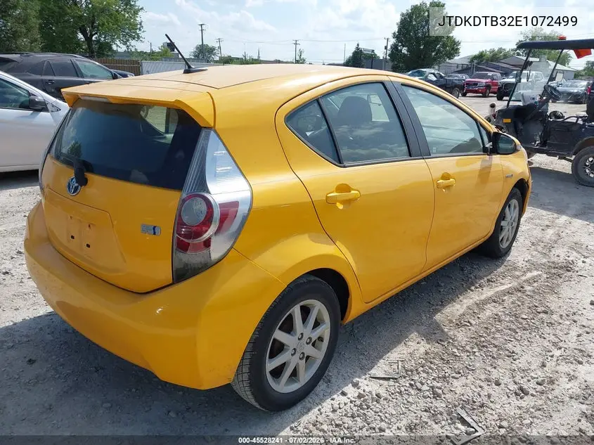 2014 Toyota Prius C Three VIN: JTDKDTB32E1072499 Lot: 45528241