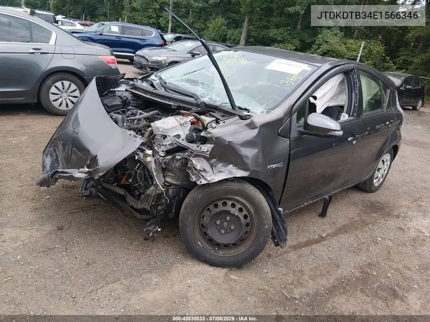 2014 Toyota Prius C Three VIN: JTDKDTB34E1566346 Lot: 45530533