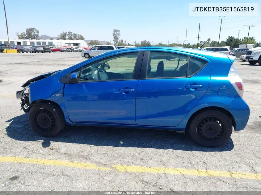 2014 Toyota Prius C One VIN: JTDKDTB35E1565819 Lot: 45535610