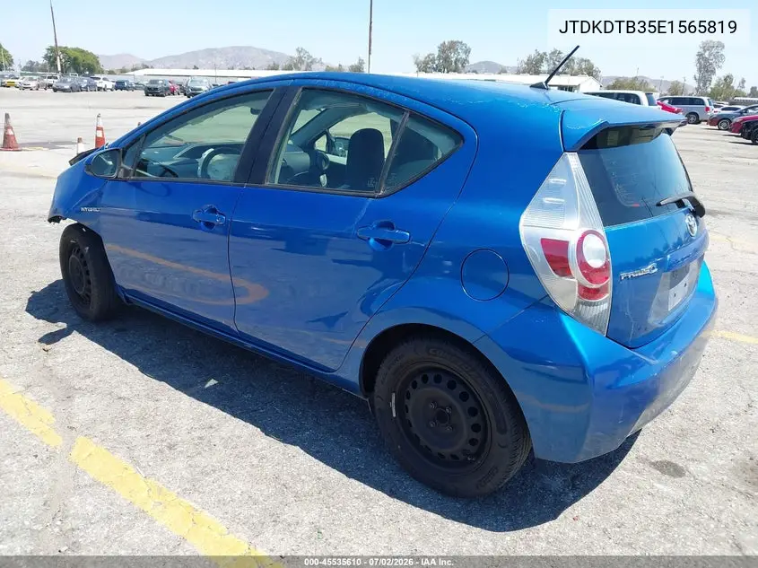 2014 Toyota Prius C One VIN: JTDKDTB35E1565819 Lot: 45535610