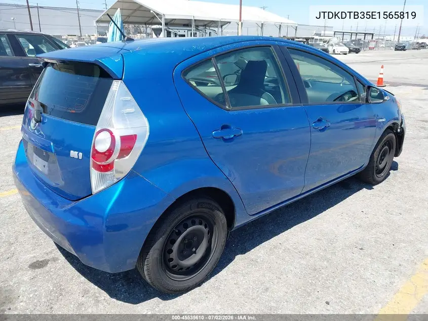 2014 Toyota Prius C One VIN: JTDKDTB35E1565819 Lot: 45535610